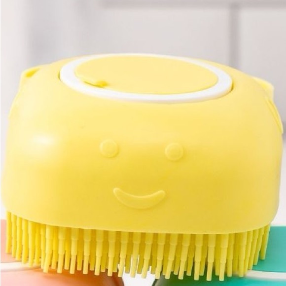 Grooming Bath Scrubber Shampoo Brush + CAT STICKERS 😻 - Picture 3 of 8